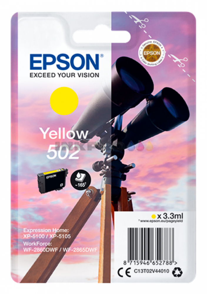 Epson T502 YELLOW INK CARTDRIDGE