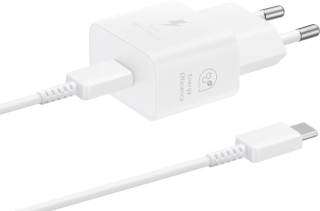Samsung STRÖMADAPTER USB-C 25W + KABEL 1M hos Poradio.se