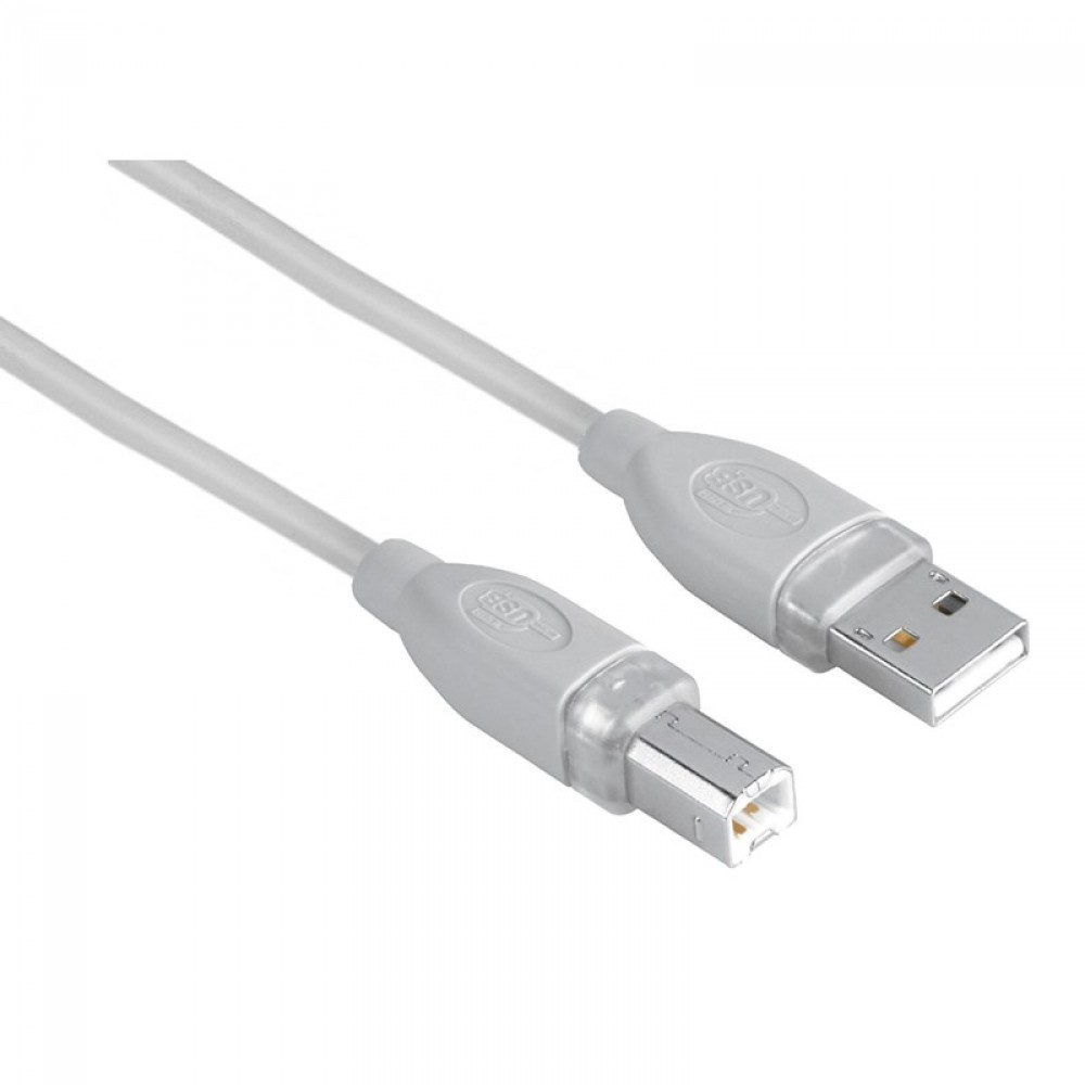 Hama Kabel USB A-B Grå 1,8m