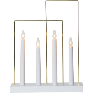 Star Trading GLOSSY LJUSSTAKE 4-ARM VIT hos Poradio.se