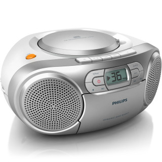 Philips AZ127 CD/FM-RADIO/KASSETT SPELARE hos Poradio.se