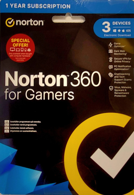 NORTON ANTIVIRUS 1 ANVÄNDARE 3 ENHETER 1 ÅR