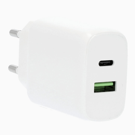 STRÖMADAPTER 1XUSB-C + 1XUSB-A